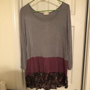 Grey/purple blouse
